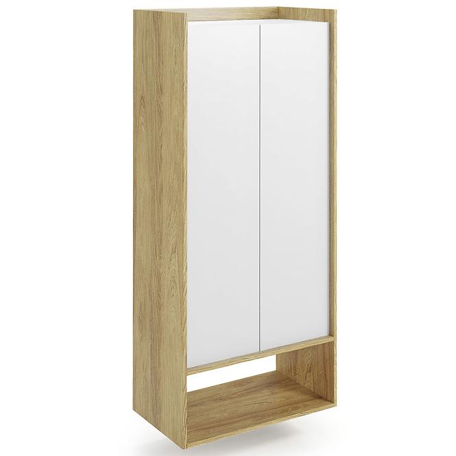Regał Mobius 2d hikora/alpská biela
