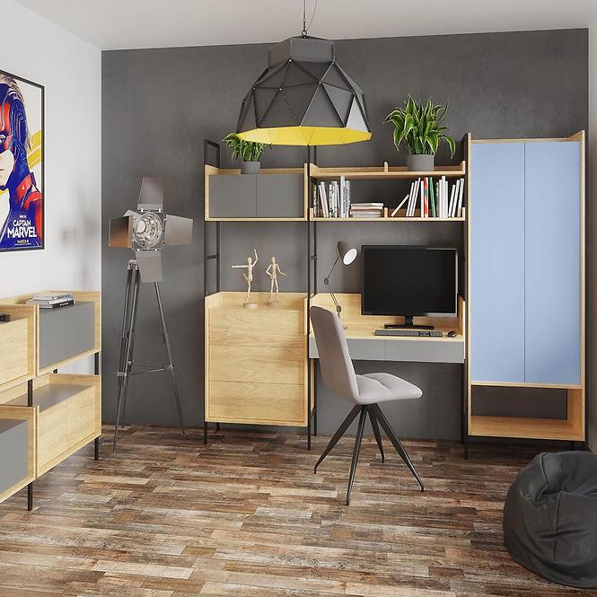 Regał Mobius 2d hikora/alpská biela,5
