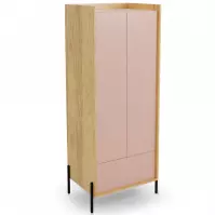 Skriňa  Mobius 2d hikora/starožitná ružová