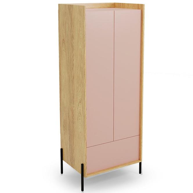 Skriňa  Mobius 2d hikora/starožitná ružová