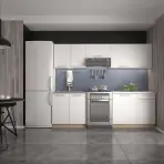 Kuchynská linka Daria 240 zb 28mm biely mat/kor sonoma