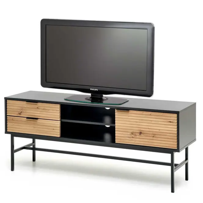 TV skrinka Murano dub artisan/čierna,3