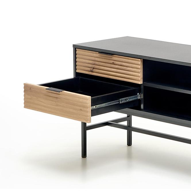 TV skrinka Murano dub artisan/čierna,6