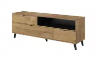 Szafka RTV Nest dub lefkas/čierna