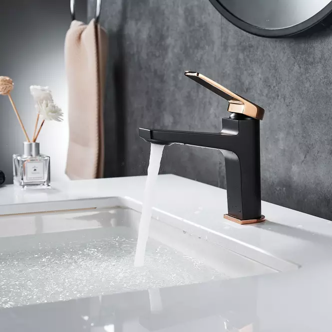 Umývadlová batéria Royal Black Rose Gold,5