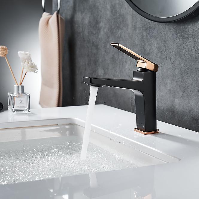 Umývadlová batéria Royal Black Rose Gold,5