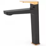 Vysoká umývadlová batéria Royal Black Rose Gold