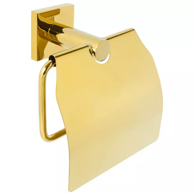 Držiak na papier WC s krytom Nero Gold CKG-7819 84