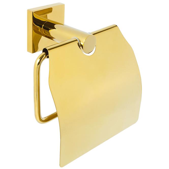 Držiak na papier WC s krytom Nero Gold CKG-7819 84