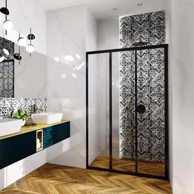Sprchové dvere Alex 90x190 black Rea K9638