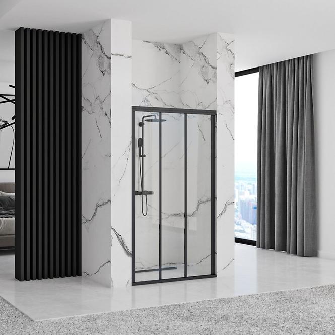 Sprchové dvere Alex 100x190 black Rea K9639