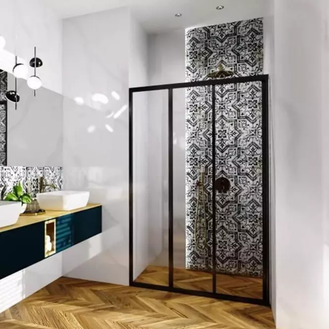 Sprchové dvere Alex 100x190 black Rea K9639