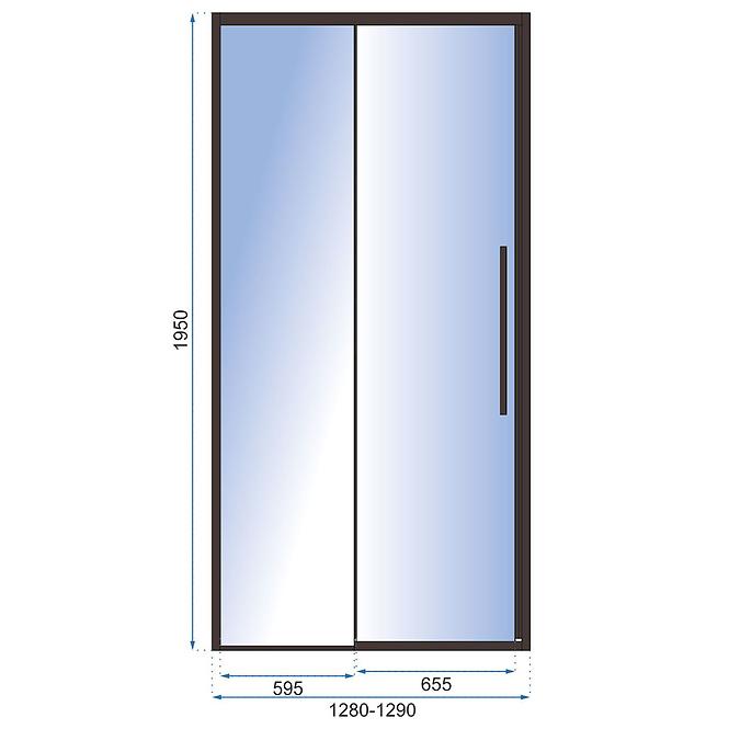 Sprchové dvere Solar 130x195 black Rea K6358