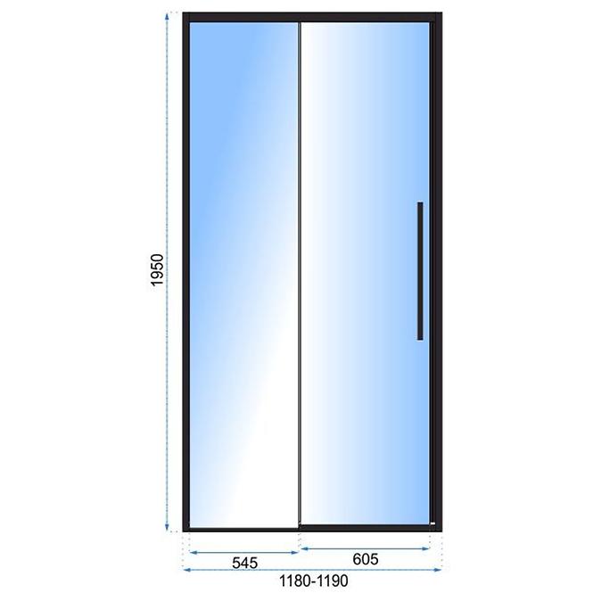 Sprchové dvere Solar 120x195 gold Rea K6548