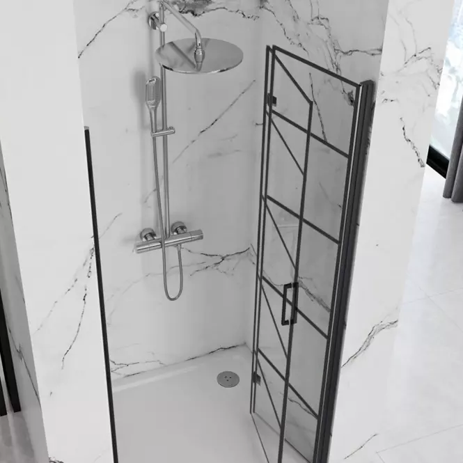 Sprchové dvere Molier 100x190 black Rea K6963,2