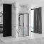 Sprchové dvere Rapid Slide 120x195 black Rea K6402,4