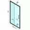 Sprchové dvere Rapid Slide 120x195 black Rea K6402,6