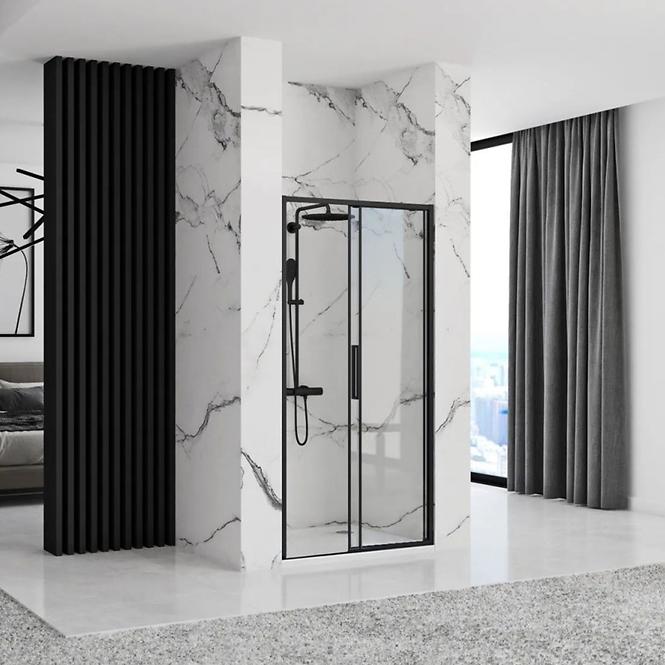 Sprchové dvere Rapid Slide 150x195 black Rea K6405,4