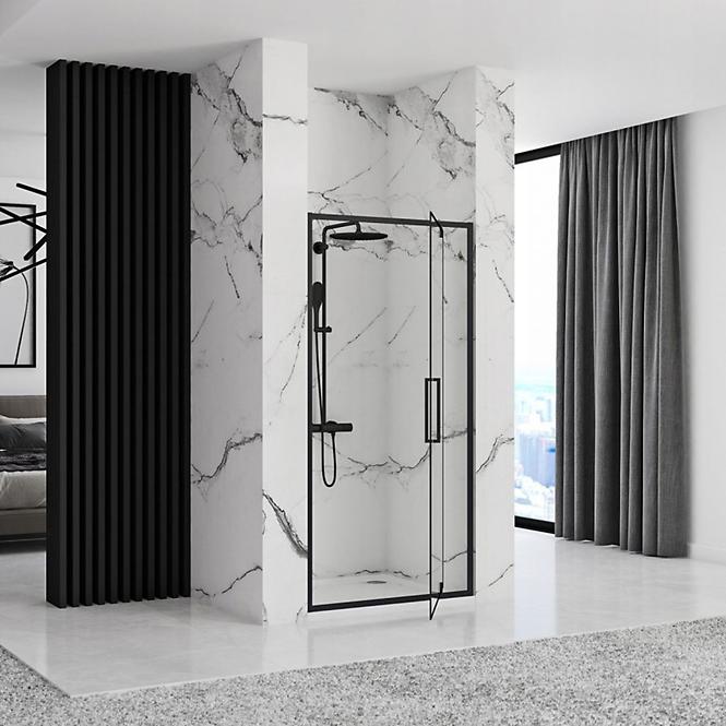 Sprchové dvere Rapid Swing 80x195 black Rea K6408