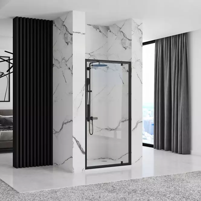 Sprchové dvere Rapid Swing 80x195 black Rea K6408,5