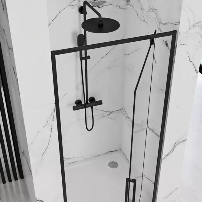 Sprchové dvere Rapid Swing 80x195 black Rea K6408,6