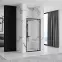 Sprchové dvere Rapid Swing 90x195 black Rea K6409,4