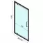 Sprchové dvere Rapid Swing 90x195 black Rea K6409,7