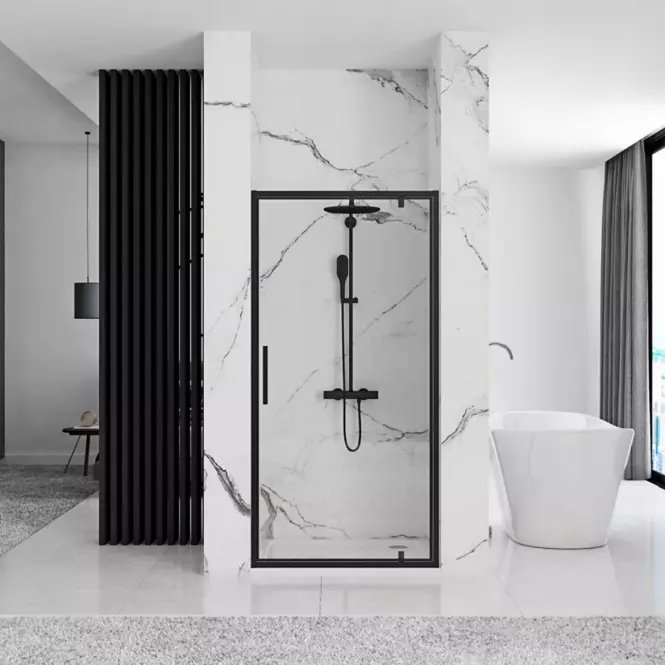 Sprchové dvere Rapid Swing 100x195 black Rea K6410