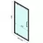 Sprchové dvere Rapid Swing 100x195 black Rea K6410,7