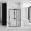 Sprchové dvere Rapid Swing 120x195 black Rea K6413,5