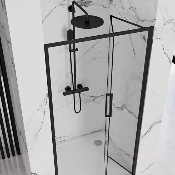 Sprchové dvere Rapid Fold 90x195 black Rea K6418