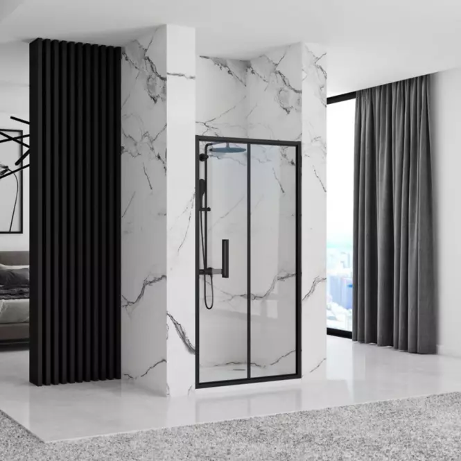 Sprchové dvere Rapid Fold 90x195 black Rea K6418