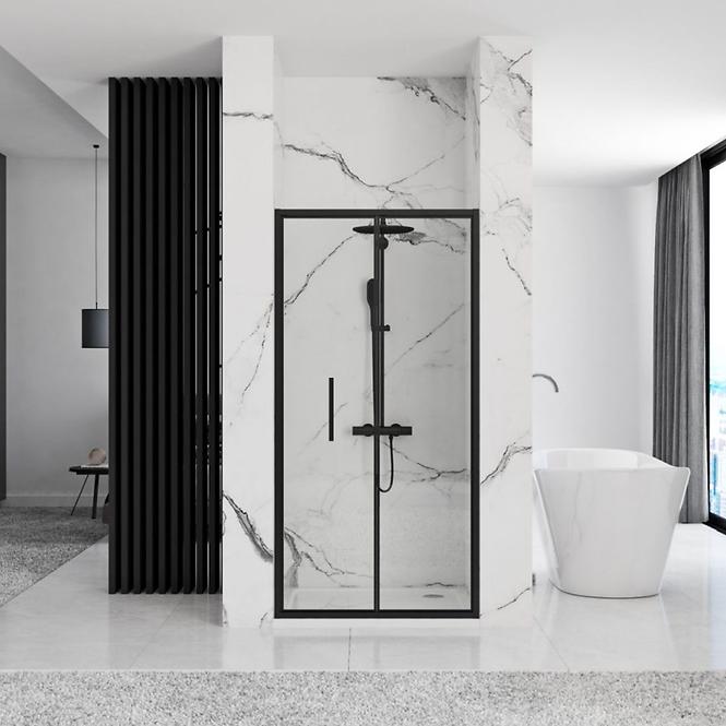 Sprchové dvere Rapid Fold 100x195 black Rea K6418