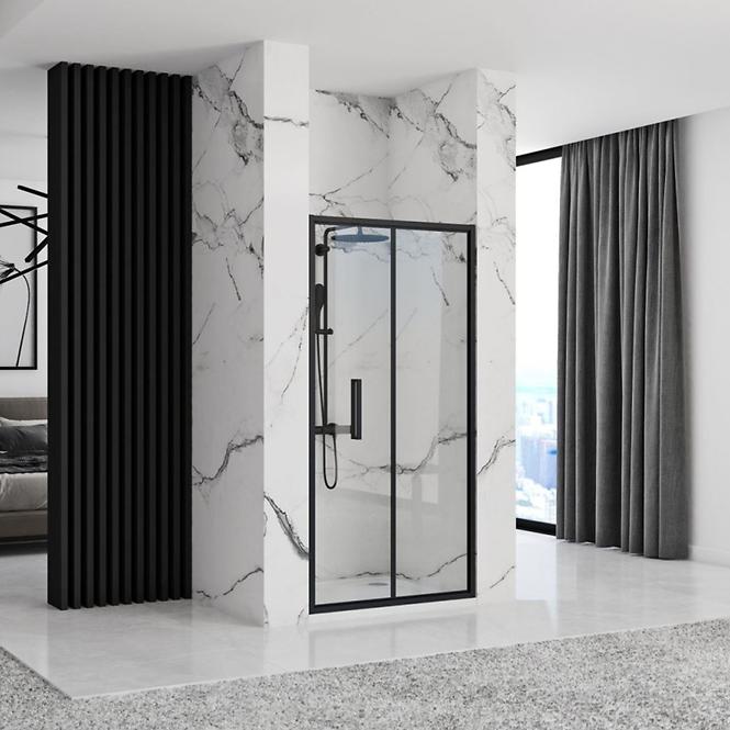 Sprchové dvere Rapid Fold 100x195 black Rea K6418