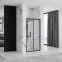 Sprchové dvere Rapid Fold 100x195 black Rea K6418,4