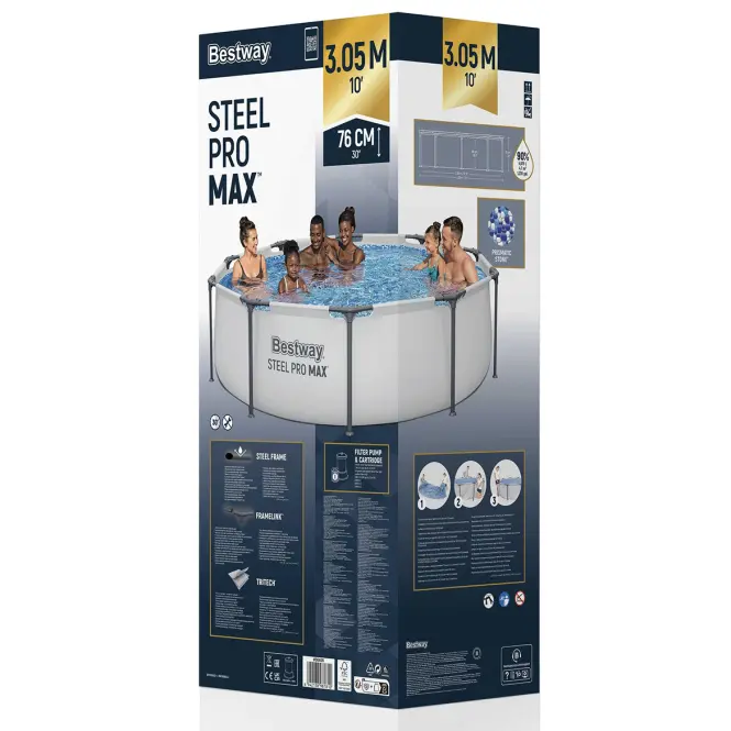 Bazén rámový s filtráciou 3,05x0,76 m 56408