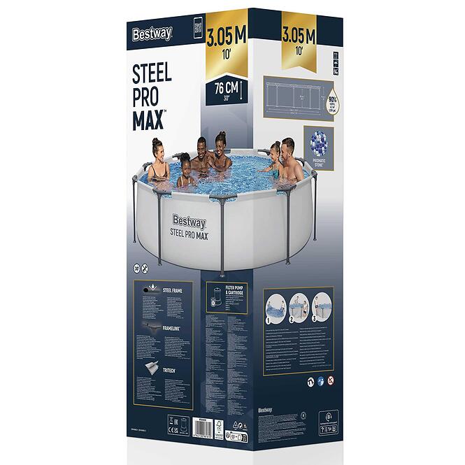 Bazén rámový s filtráciou 3,05x0,76 m 56408