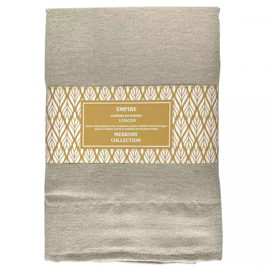 Záves na páske Empire 135x250 prírodná Merkury Home