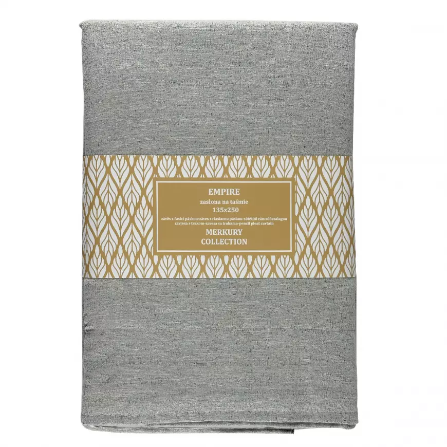 Záves na páske Empire 135x250 sivá Merkury Home