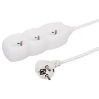 Predlžovací kábel 3G 3x1 Z/U 1,5m 34315 biely