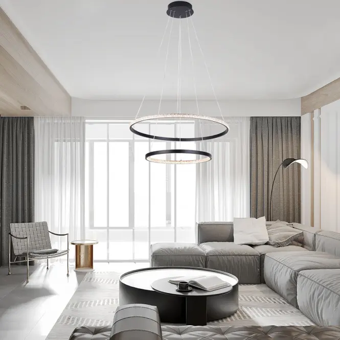 Závesné svietidlo SUPRA BLACK AH-SULED48BL LED LW1
