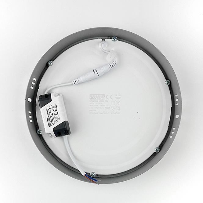 LED kruhový panel 18W 4200K okrúhly svetlo šedá