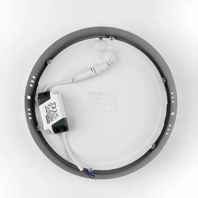 LED kruhový panel 24W 4200K okrúhly svetlo šedá
