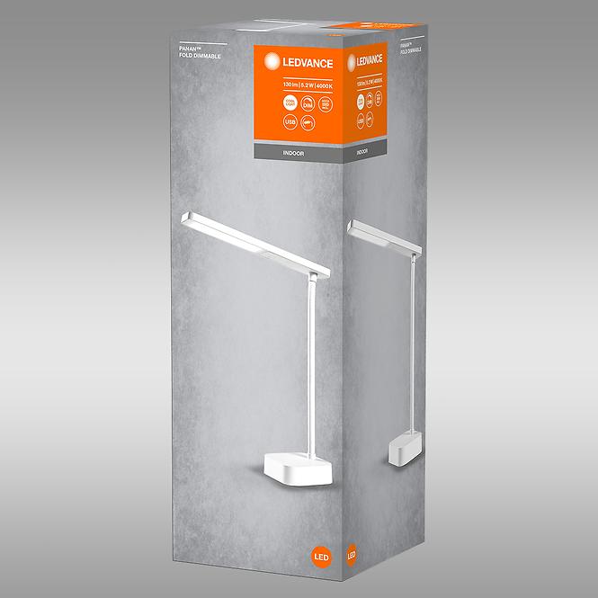 Kancelárska lampa Panan FOLD USB biela LED LB1