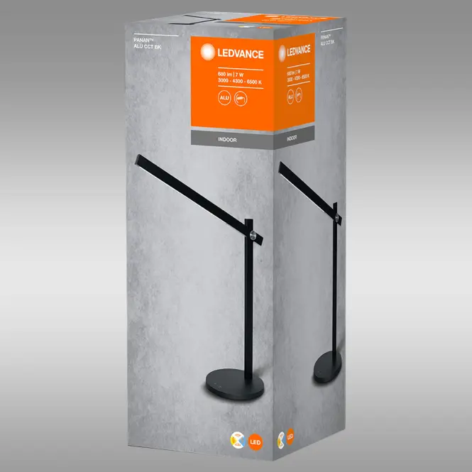 Kancelárska lampa Panan ALU čierna LED LB1,2