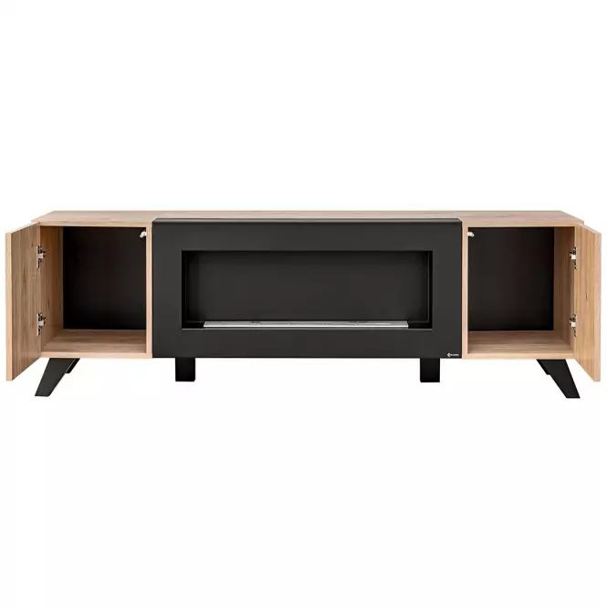 TV stolík LIAM  HJZ LM  hickory jackson/čierna,2