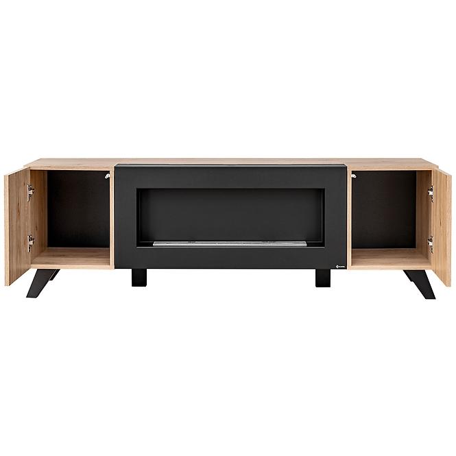 TV stolík LIAM  HJZ LM  hickory jackson/čierna,2