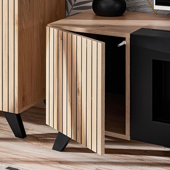 TV stolík LIAM  HJZ LM  hickory jackson/čierna,4