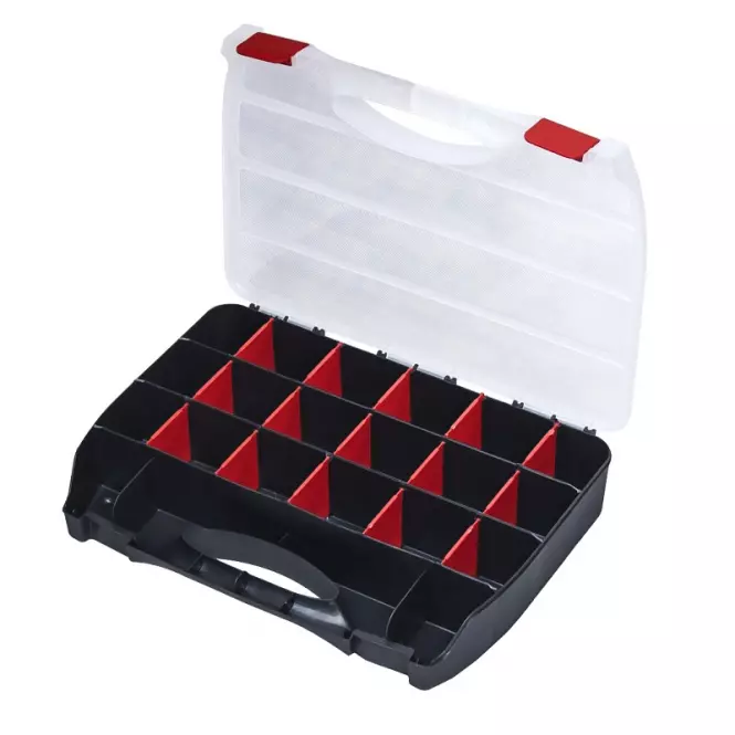 Organizér na náradie Domino 36 čierny 364x268x66 mm