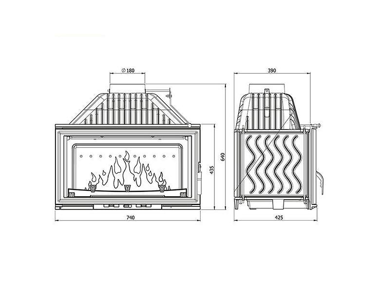 Krbová vložka W15 13,5 kW Eco